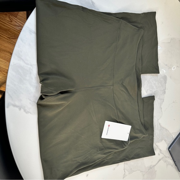Lululemon Groove Pant SHR Super High Waisr Flare Nulu Olive size 18 - Picture 2 of 3